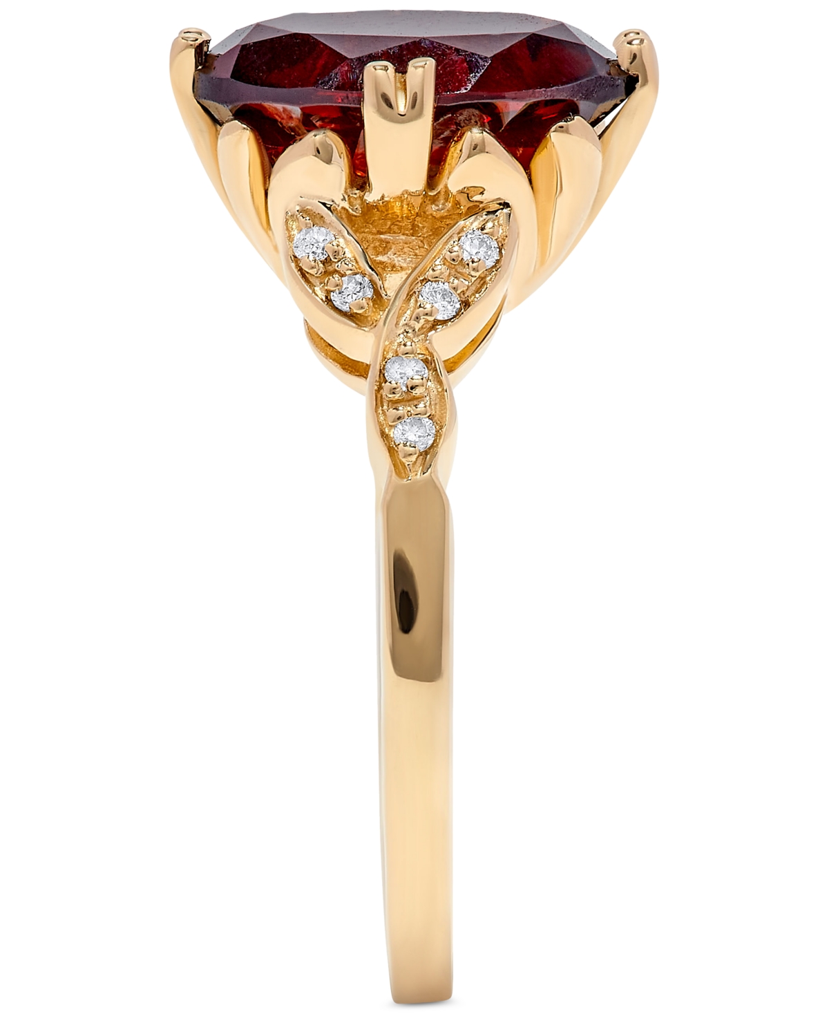 (5-1/2 ct. t.w.) & Diamond (1/20 ct. t.w.) Statement Ring in 14k Gold - Garnet