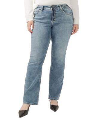 Silver Jeans Co. - Plus Size Suki Mid-Rise Curvy-Fit Slim Bootcut Jeans