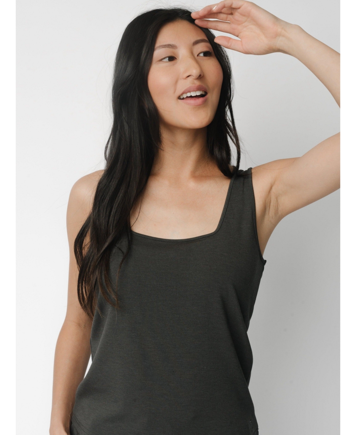 Cozy Earth Women's Viscose from Bamboo Ultra-Soft Square Neck Tank