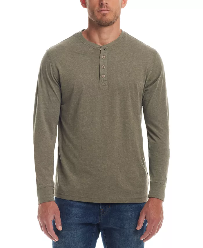 Men's Long Sleeve Brushed Jersey Henley T-shirt - thumbnail 10