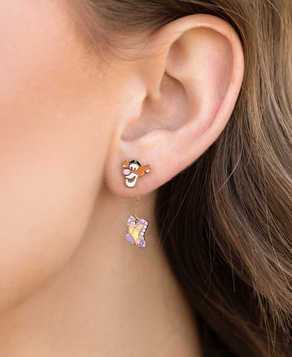 GIRLS CREW DISNEY WINNIE THE POOH TIGGER DANGLE EARRINGS