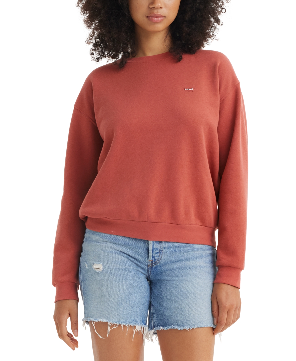 Women's Everyday Crewneck Long-Sleeve Sweatshirt - Marsala