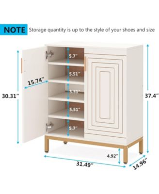 Shoe Cabinet with Doors, 20 Pairs Entryway Shoe Storage Cabinet with Shelves, 5-Tier Modern Free Standing Shoe Racks Storage Organizer for Closet, Living Room, Bedroom