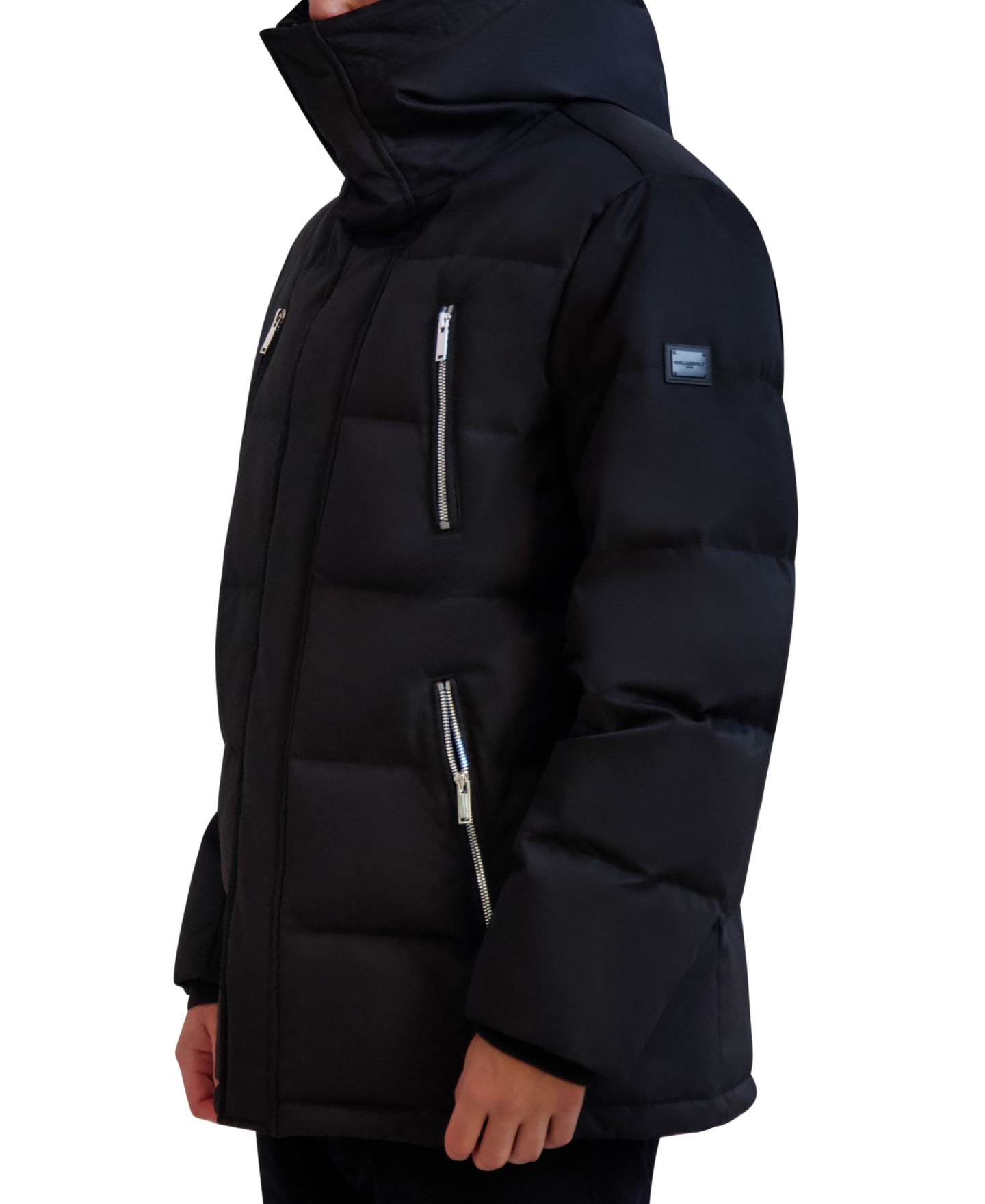 Мужская куртка KARL LAGERFELD PARIS Heavyweight Quilted, цвет: Чёрный — фото 6