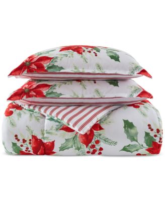 Poinsettias 3-Pc. Comforter Sets