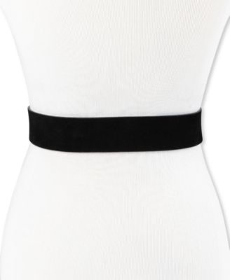 Modern Slider Buckle Suede Leather Belt