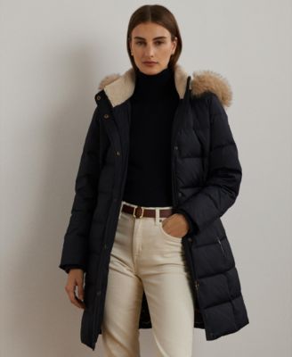 Lauren Ralph Lauren - Petite Faux-Fur-Trim Hooded Puffer Coat