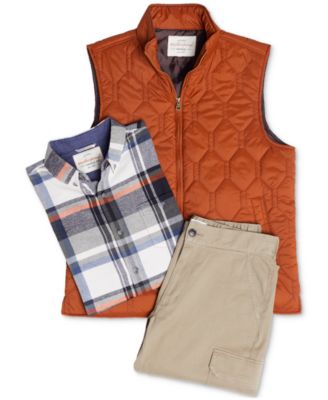 トップス 21AW  peak QUILTED FLANNEL VEST Weatherproof Vintage Men's Quilted Vest, Flannel Shirt