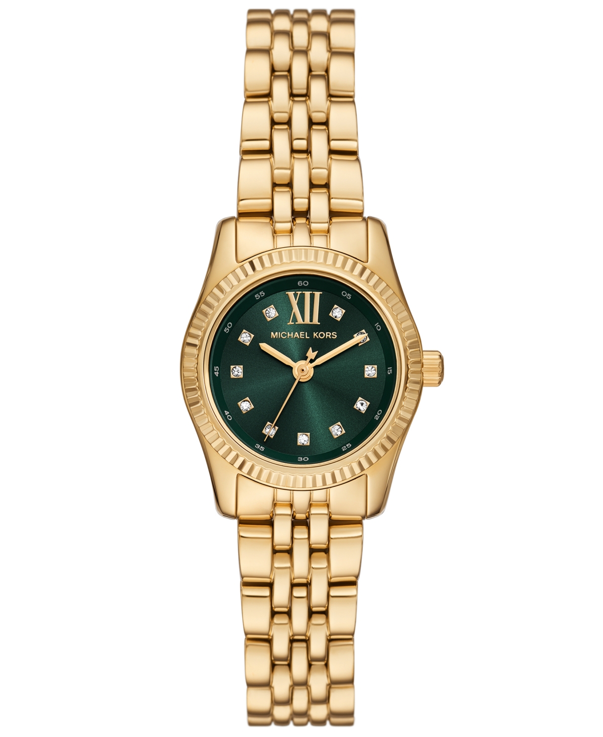 Michael Kors Women's Lexington Three-Hand Gold-Tone Stainless Steel Watch 26mm