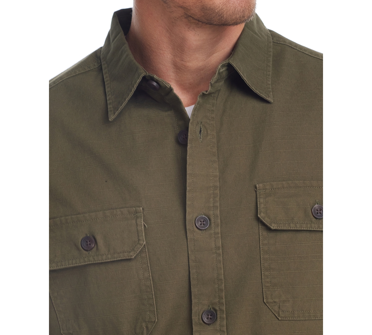 Weatherproof Vintage Men's Slub Canvas Work Overshirt