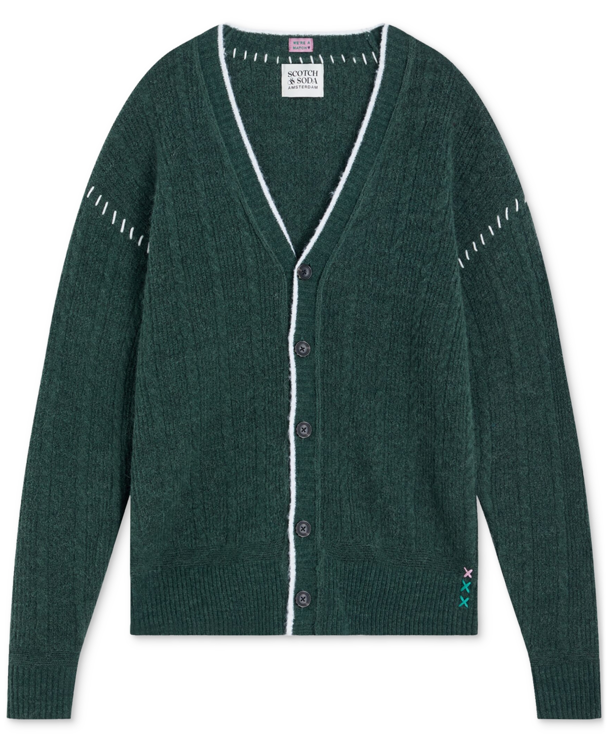 Scotch & Soda Men's Dropped-Shoulder Cardigan