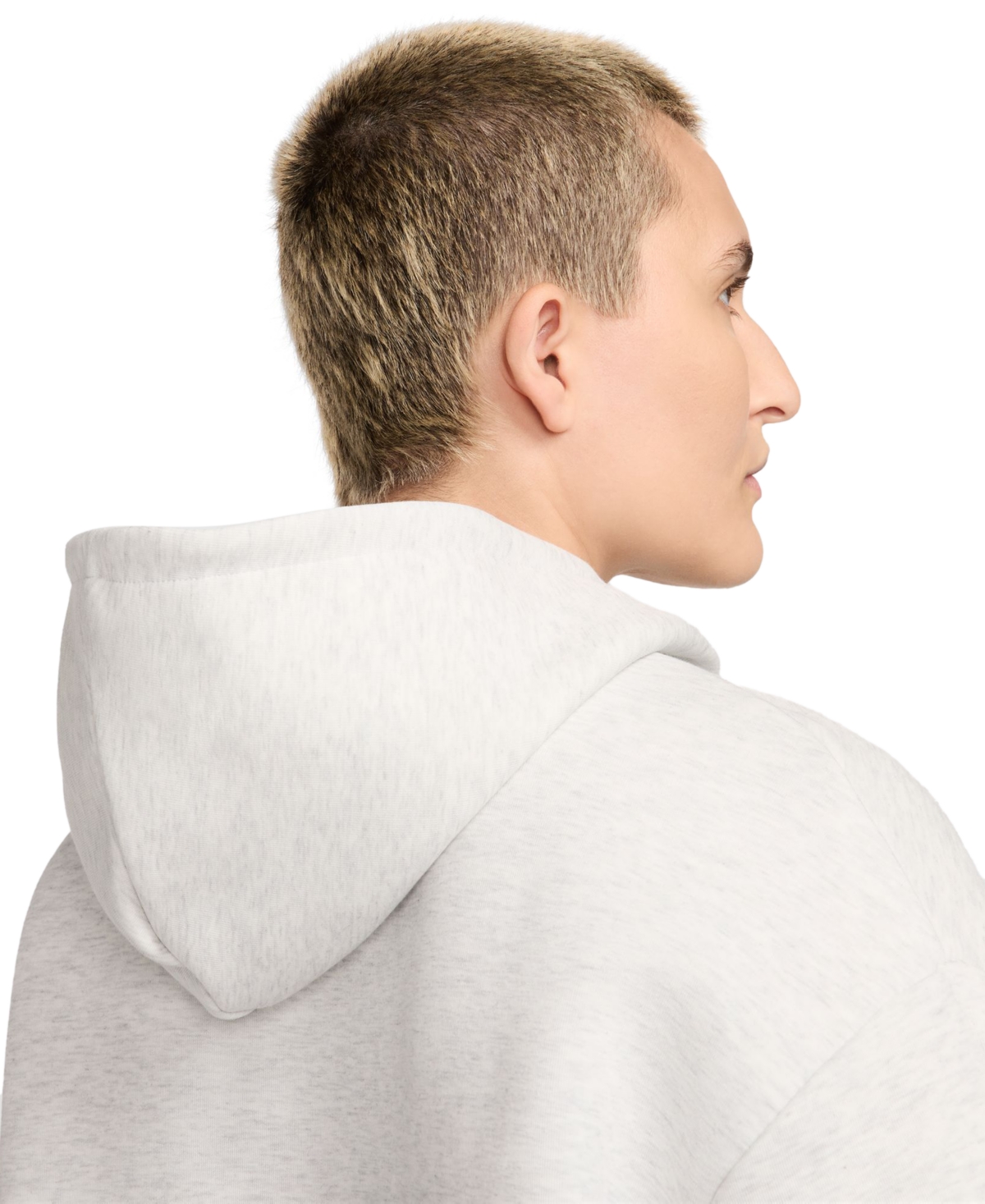 Nike Women's  Sportswear Tech Fleece Oversized Hoodie In Ltgrey,bla