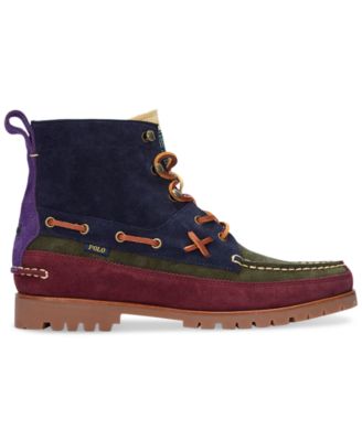 Polo Ralph Lauren Suede Corduroy Color Block‎ Ranger Boots Blue Red Green sz 9 Polo Ralph Lauren Country Ranger Mid Boots (10.5) Colorblock  main image 3