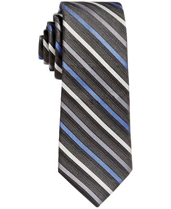 Calvin Klein Big Boys Gemstone Striped Zipper Necktie - Macy's