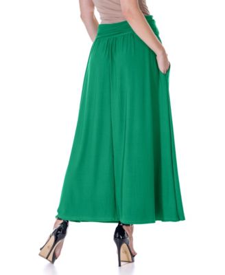 Women's Foldover with Pockets Maxi Skirt