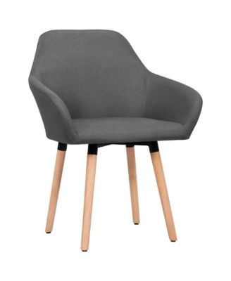 Dining Chairs 2 pcs Dark Gray Fabric