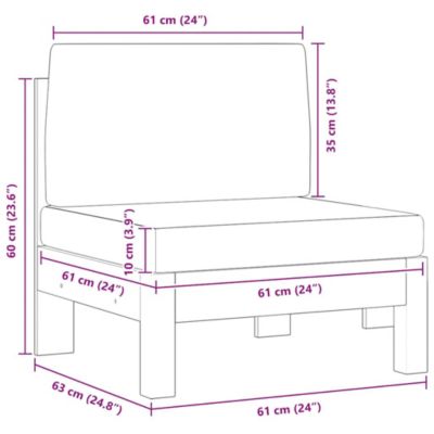 Wooden Sofa Cream White Solid Acacia Wood, 100% Polyester Medium