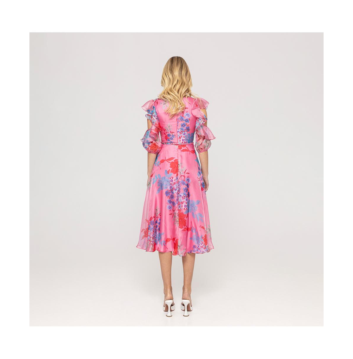 Nissa Women's Ruffled Organza Midi Dress