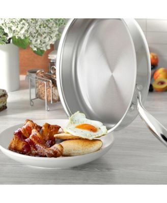 12-Piece Tri-Ply NonStick Stainless Steel Cookware Set with Premium Magnetic Stainless Exterior, Aluminum Core for Even Heat Distribution