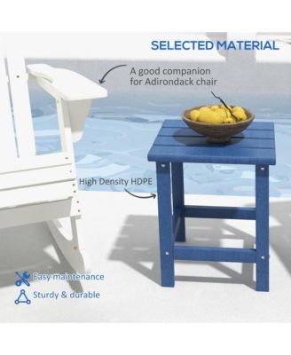 15" Adirondack Patio Side Table, HDPE, Blue