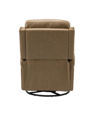  Beatriz 28.74" Wide Genuine Leather Swivel Rocker Recliner