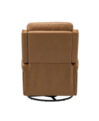  Beatriz 28.74" Wide Genuine Leather Swivel Rocker Recliner