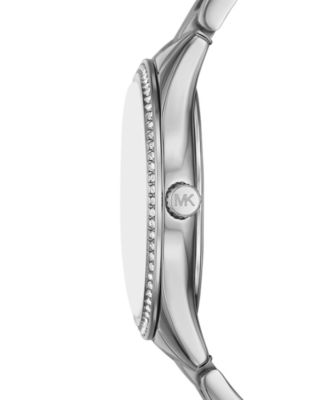 Women's Lauryn Three-Hand Stainless Steel Watch, Earrings and Necklace Gift Set 33mm