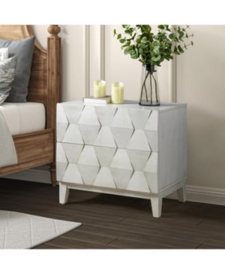 Ethel Contemporary 2 - Drawer End Table with Solid Wood Legs