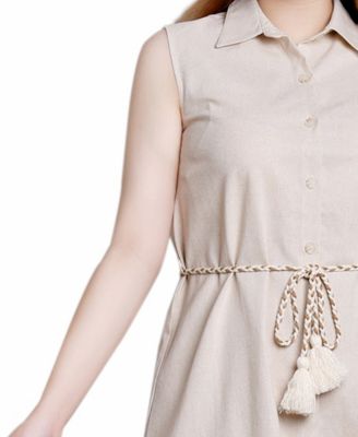 Sleeveless Fringed Dress