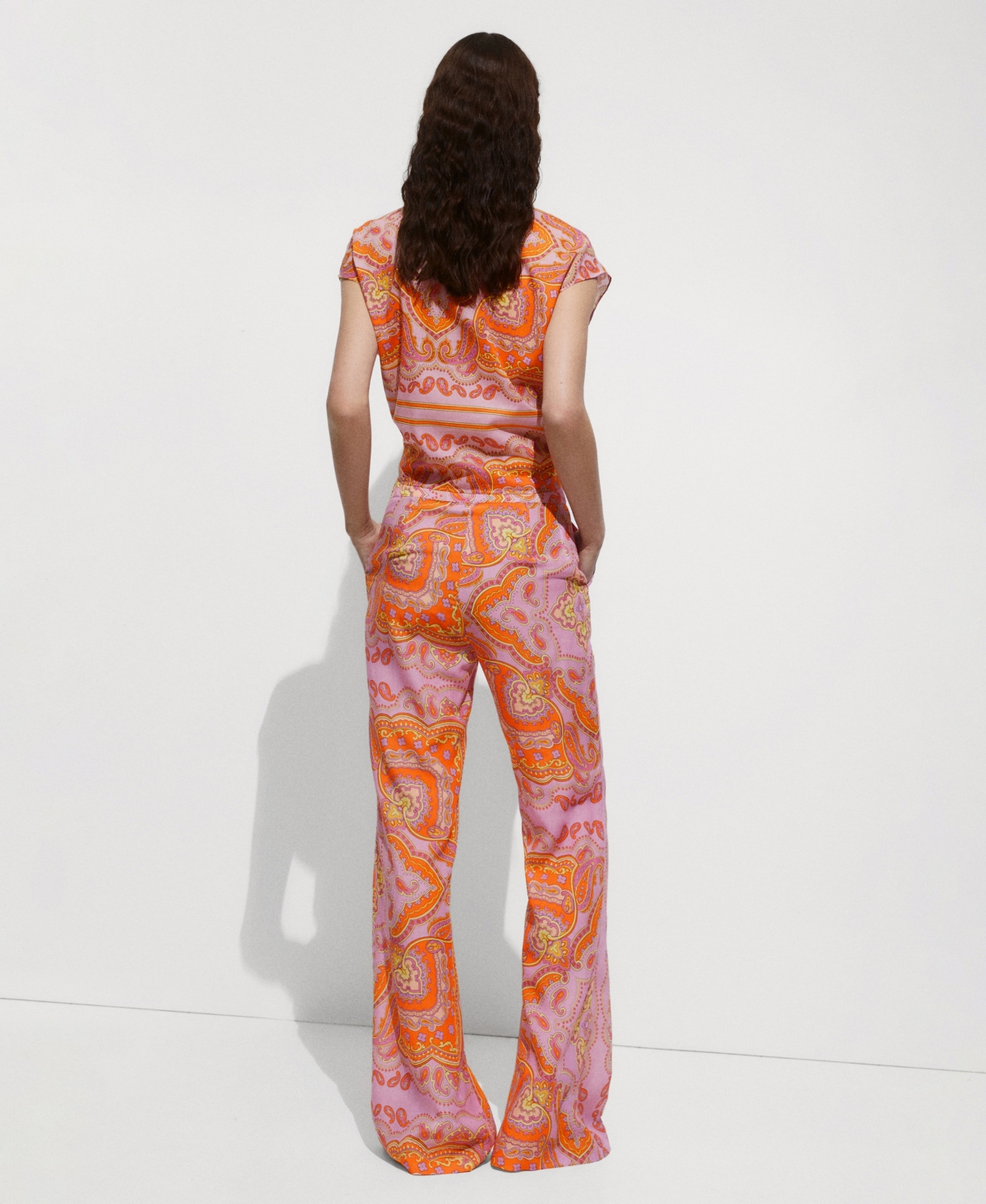 Mango Women's Printed Lyocell Pants