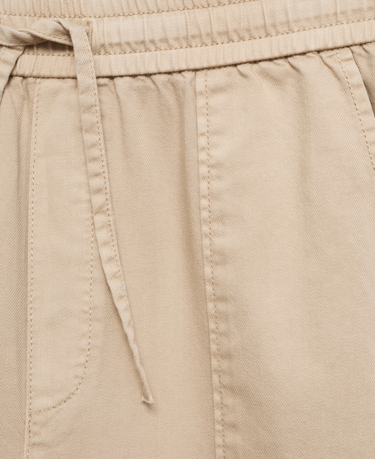 Mango Women's Elastic Waist Cotton Pants