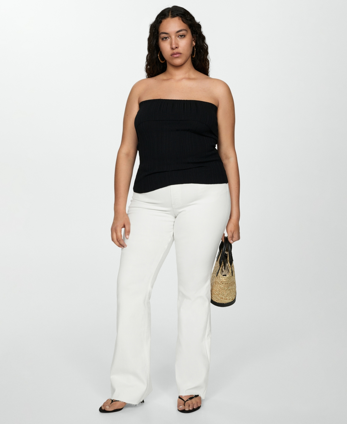 Mango Women's Medium-Rise Flared Jeans