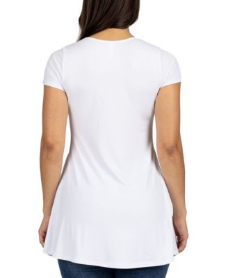 Women's Short Sleeve Loose Fit Tunic Top