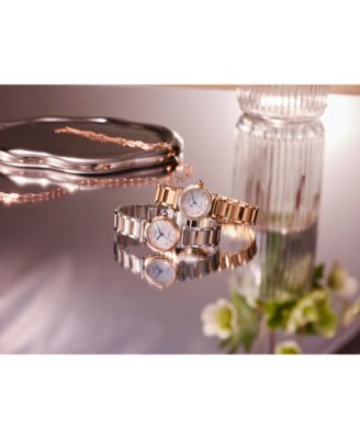 Eco-Drive Women's Diamond (1/6 ct. t.w.) Rose Gold-Tone Stainless Steel Bracelet Watch 26mm