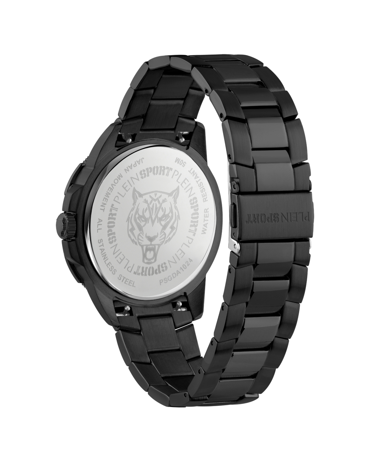 Plein Sport Men's Rampage 3 Hand Date Quartz IpBracelet 44mm - Black