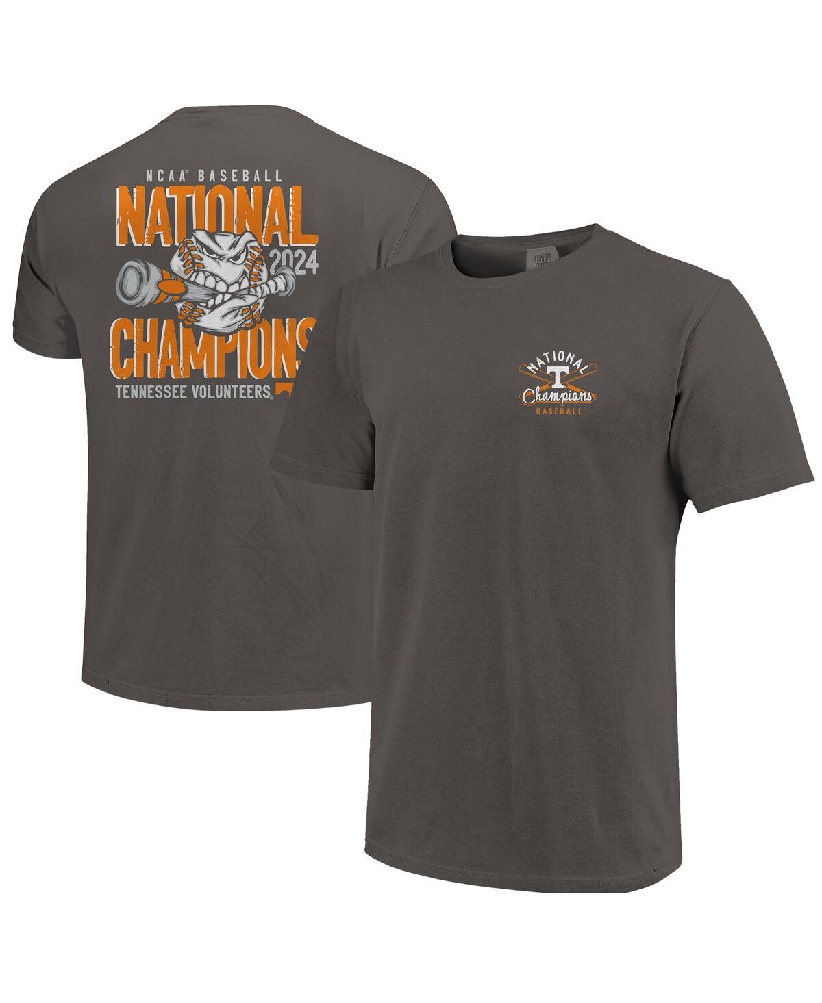 Men's Graphite Tennessee Volunteers 2024 Ncaa Men's Baseball College World Series Champions Comfort Colors T-Shirt - Graphite