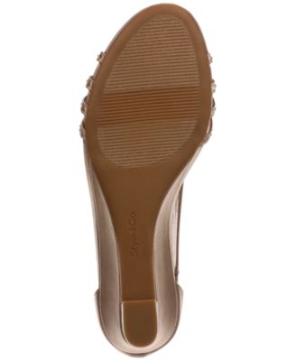 Women's Ginifur Embellished Strappy Evening Wedge Sandals, Created for Macy's