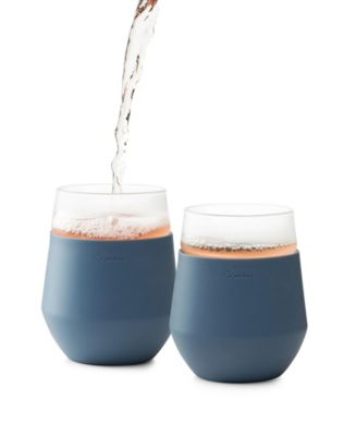 Freezable Wine Glasses, Set of 2, Slate