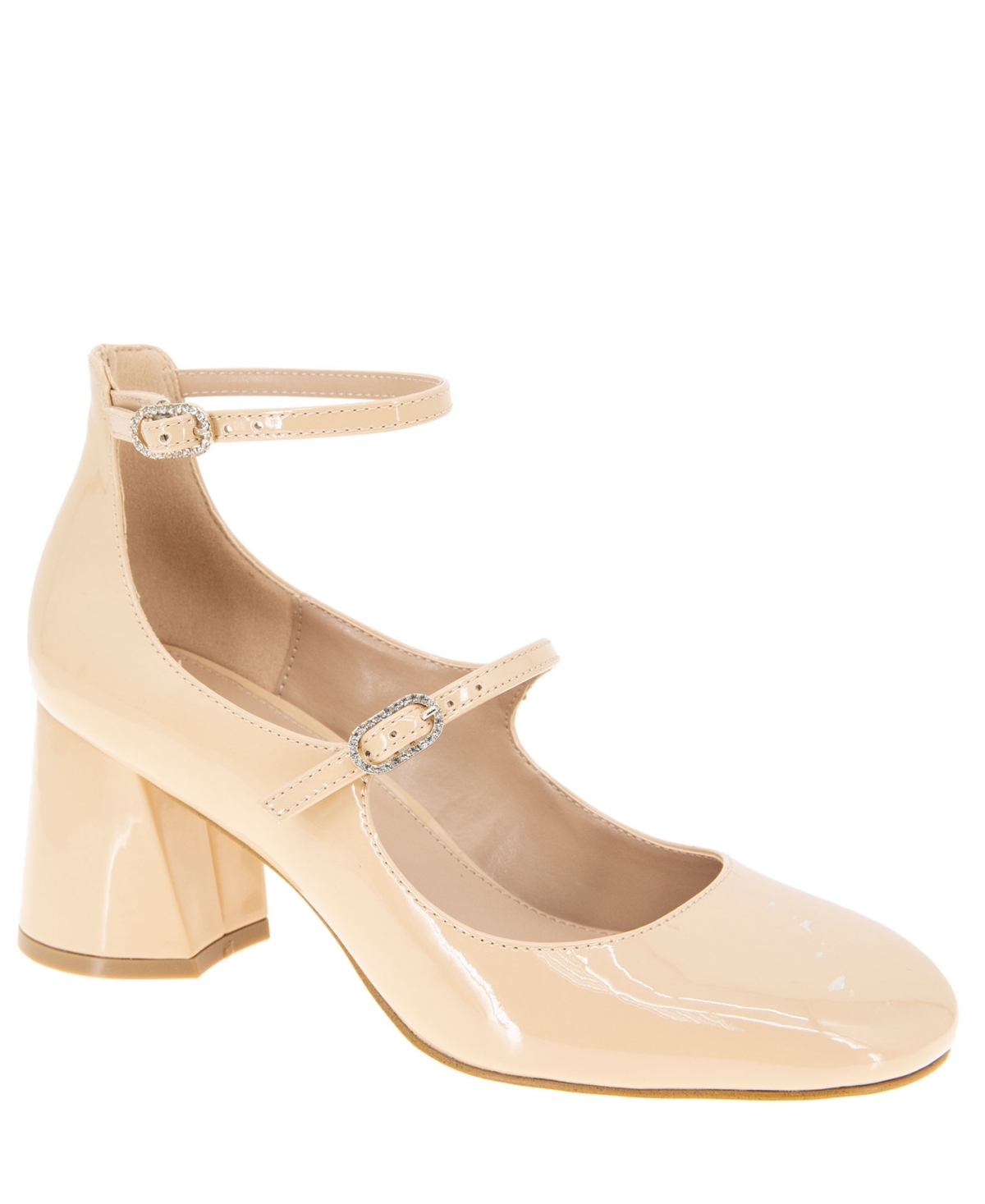 Women's Maxanna Strappy Block Heel Mary Jane Pumps - Tomato Patent