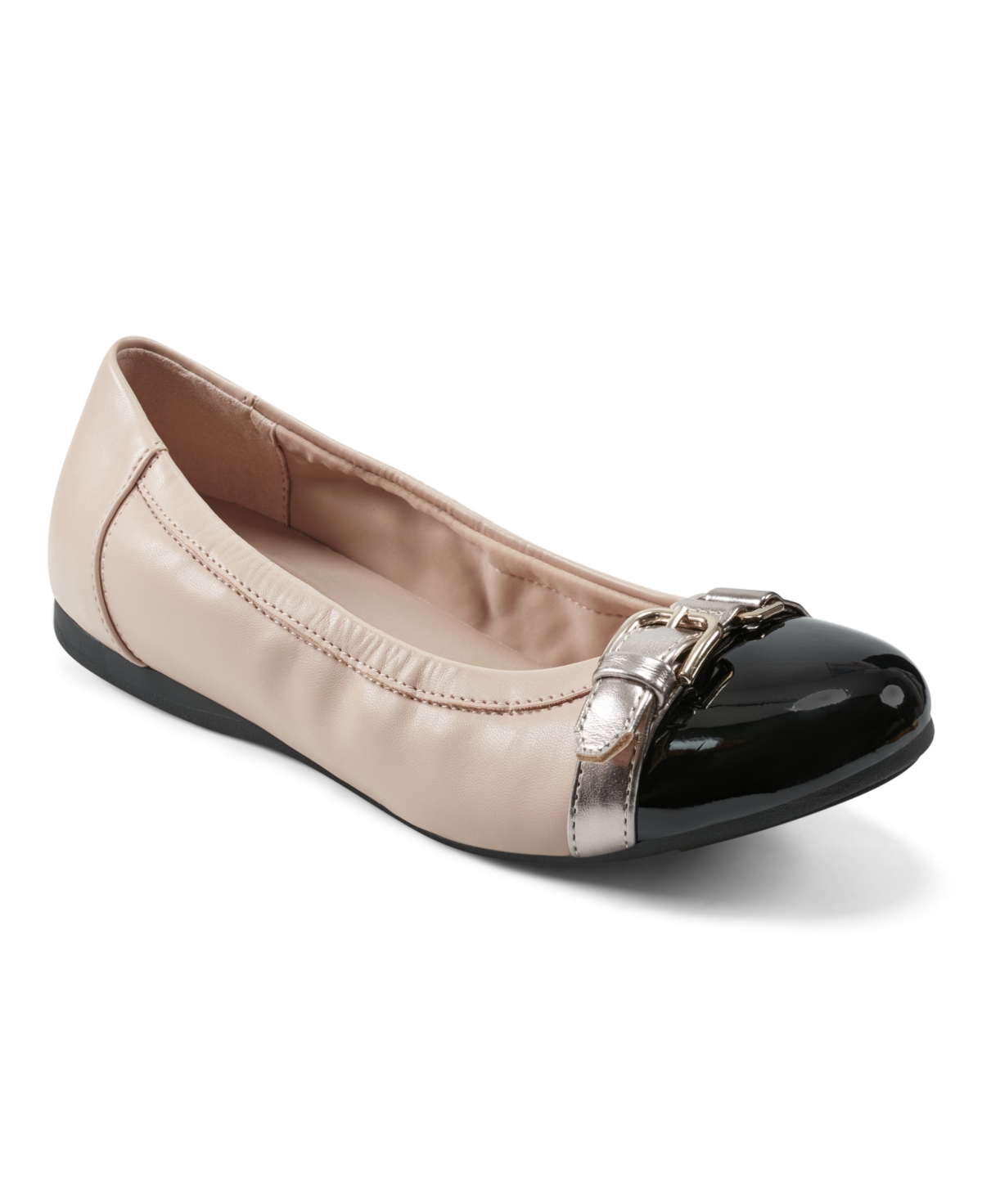 Easy Spirit Women's Kenna Slip-on Casual Ballet Flats In Light Natural,black