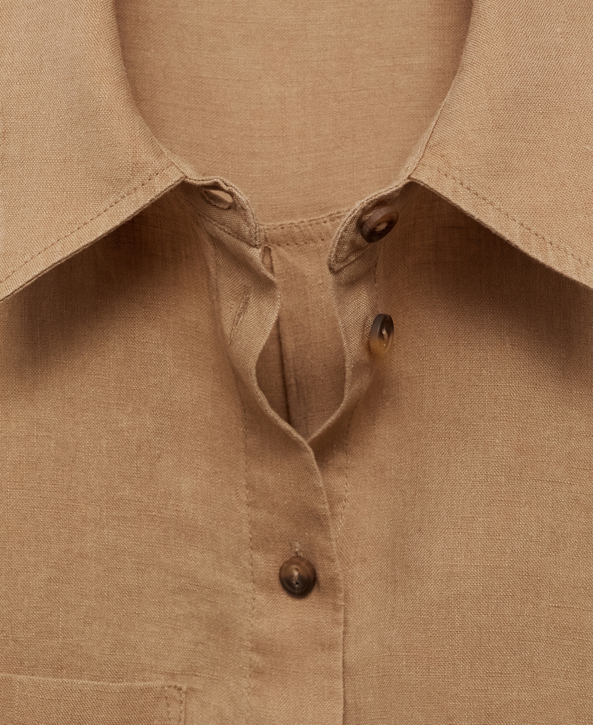 Mango Women's Cropped Linen Shirt