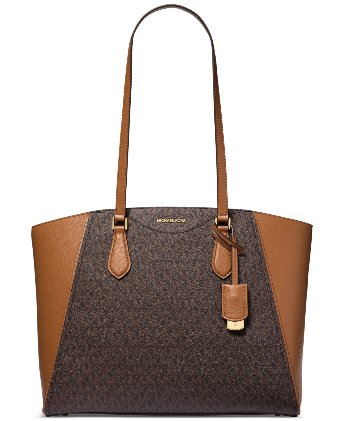 Michael Michael Kors Taryn Logo Top Zip Tote -acorn