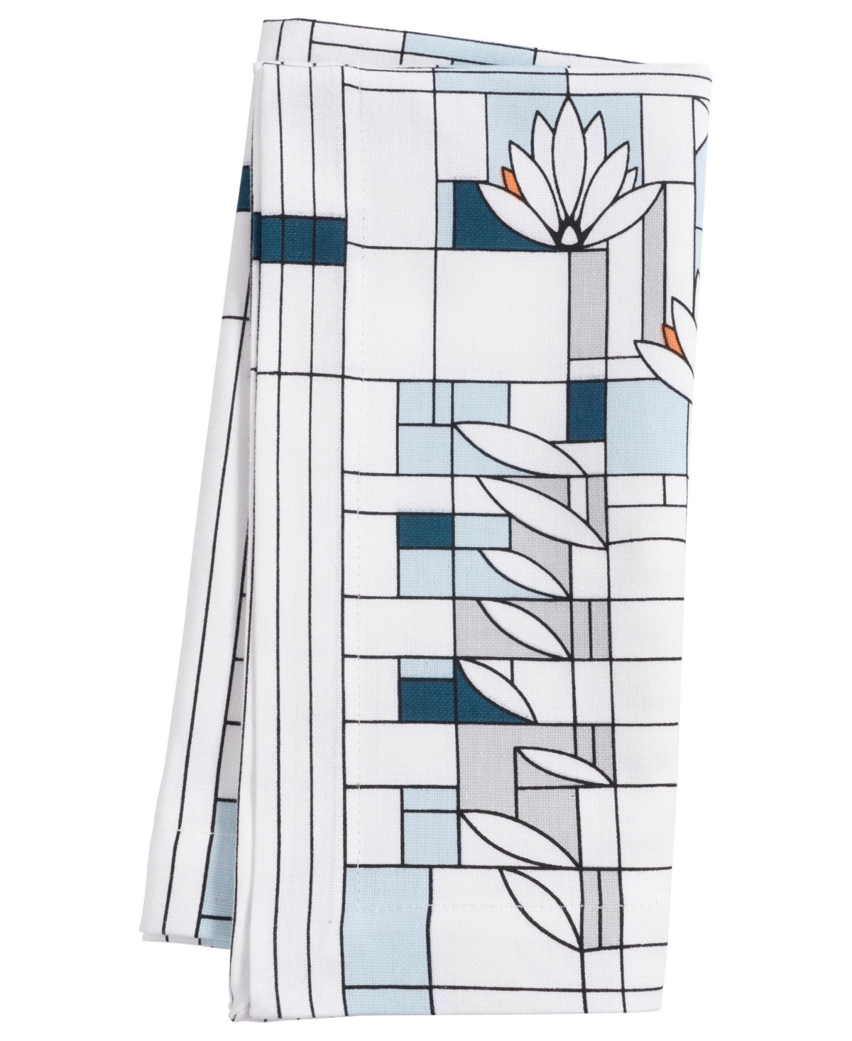 Kaf Home Frank Lloyd Wright Printed Napkins, Set Of 4 In Water Lilies