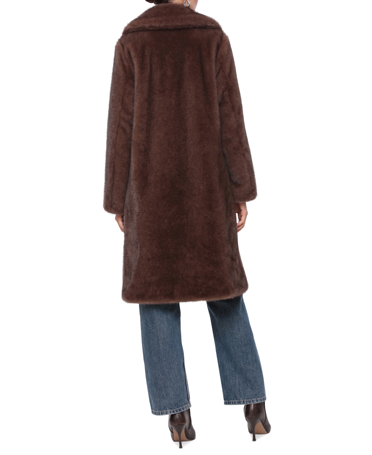 Avec Les Filles Women's Notched-Collar Faux-Fur Coat