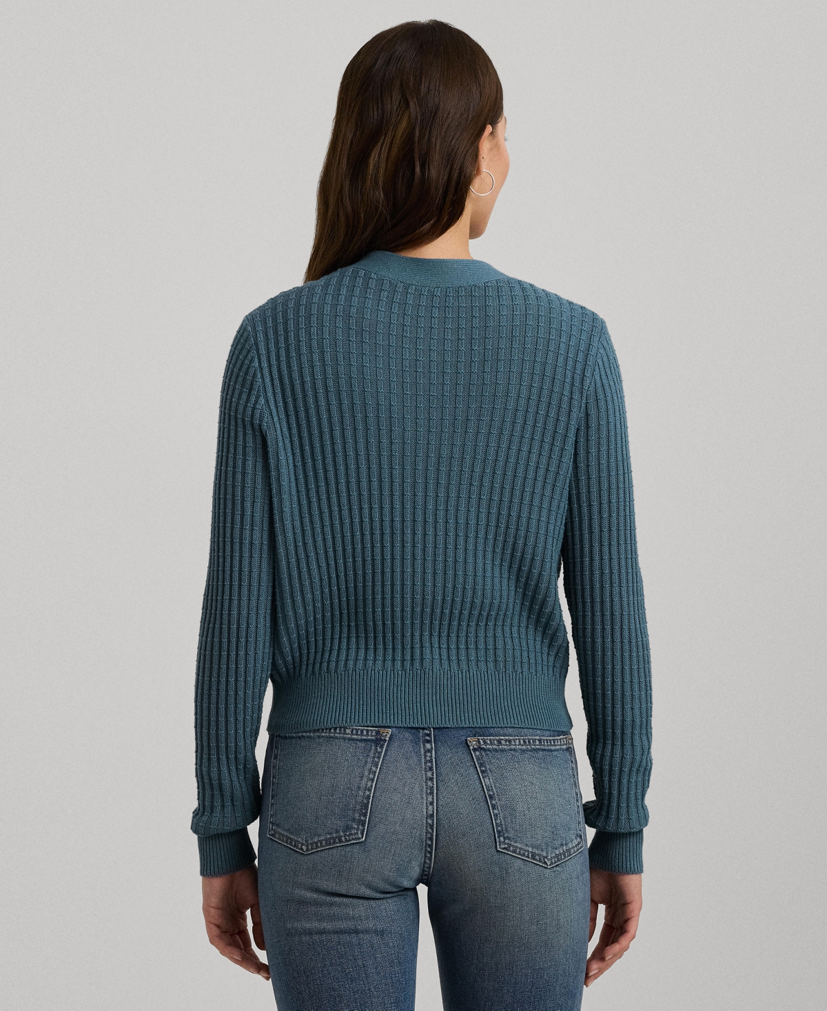 Lauren Ralph Lauren Women's Cropped Long-Sleeve Cardigan
