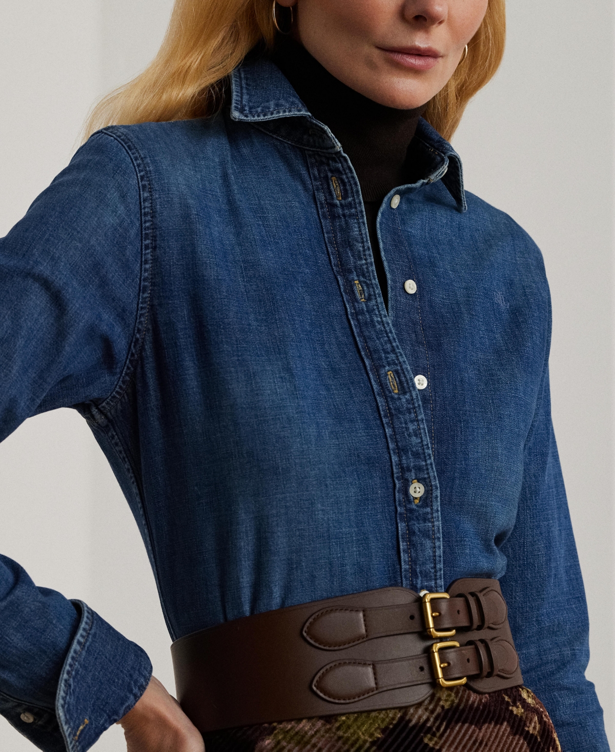 Lauren Ralph Lauren Women's Straight-Fit Denim Shirt