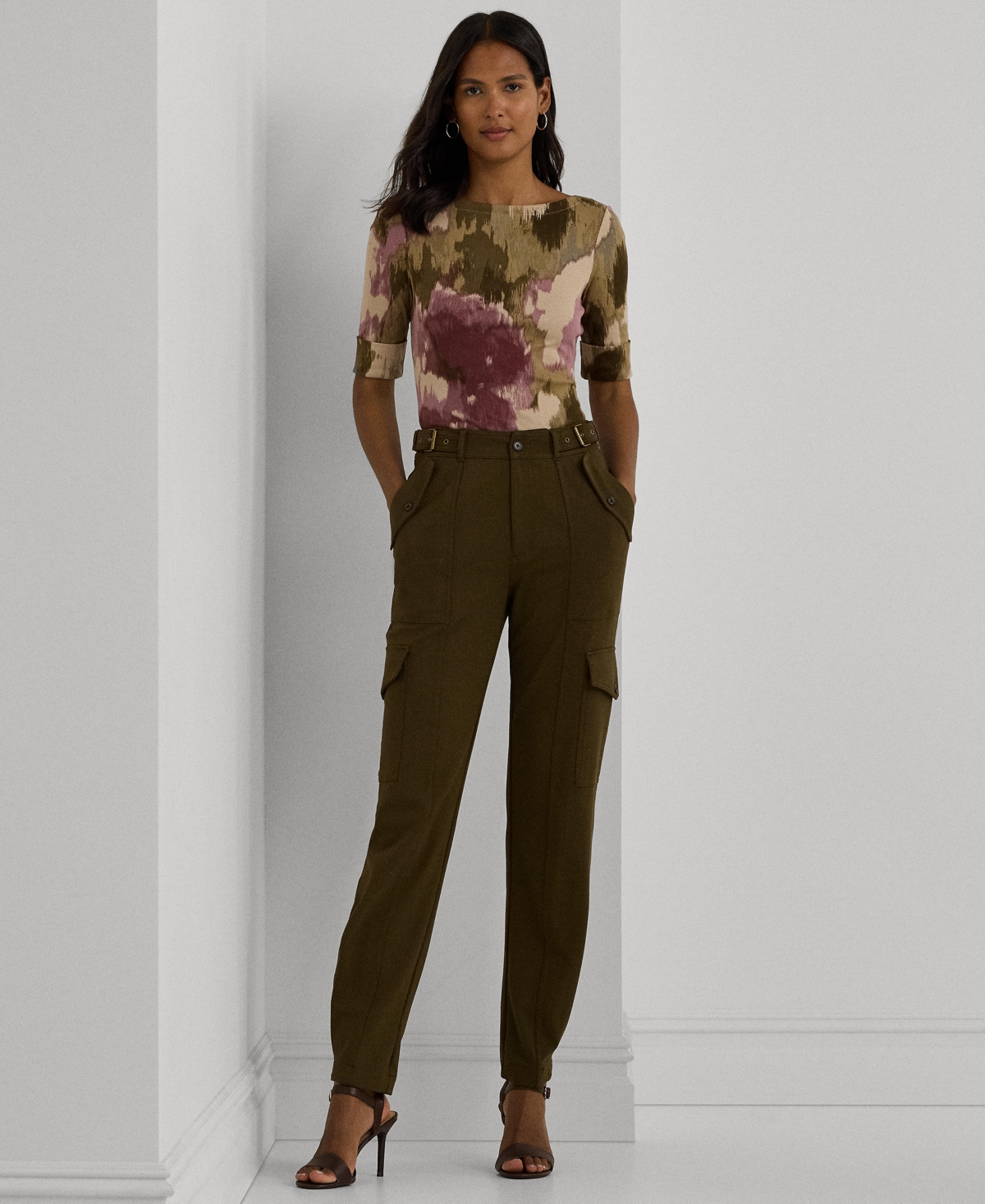 Lauren Ralph Lauren Women's Floral Boat-Neck Tee, Regular & Petite