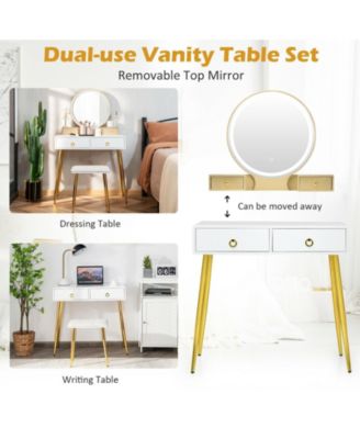 Vanity Table Set with Mirror