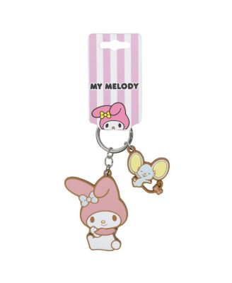 Flat & My Melody Character Charms Keychain