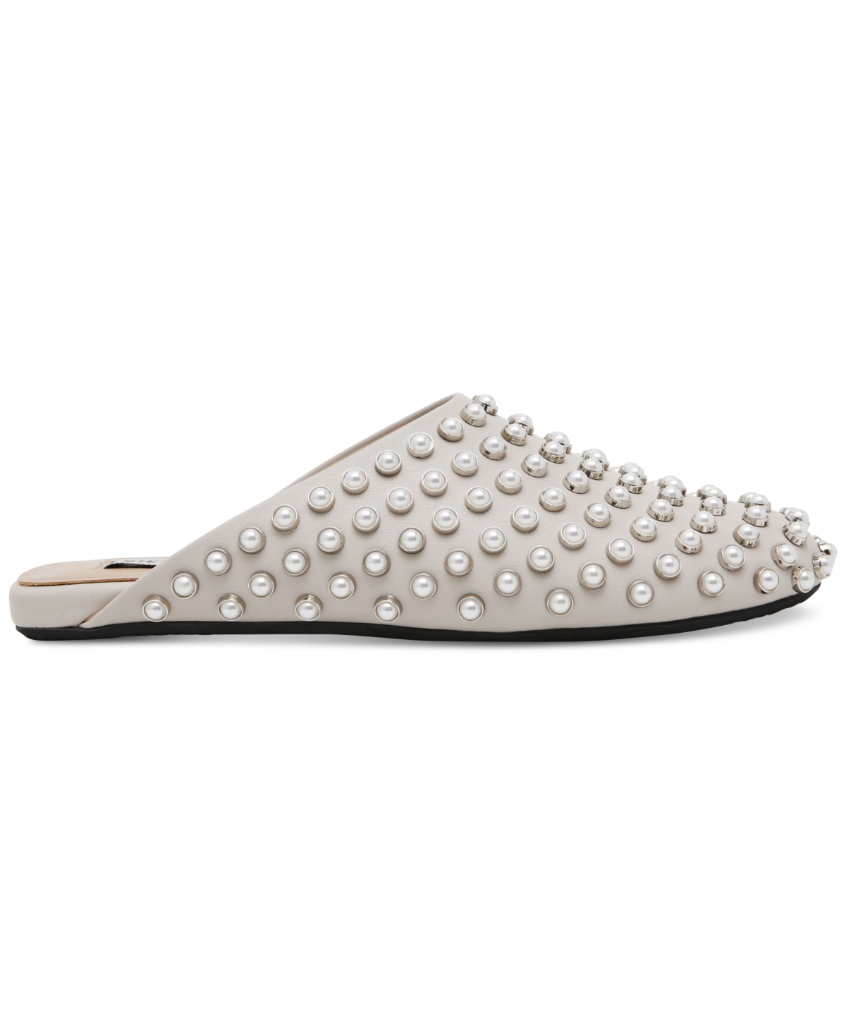 Steve Madden Women's Glimmer Embellished Slide Mule Clogs -Pearl